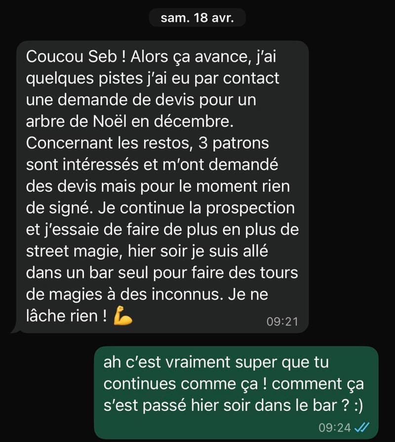 Message d'un élève de la première promo (3)
