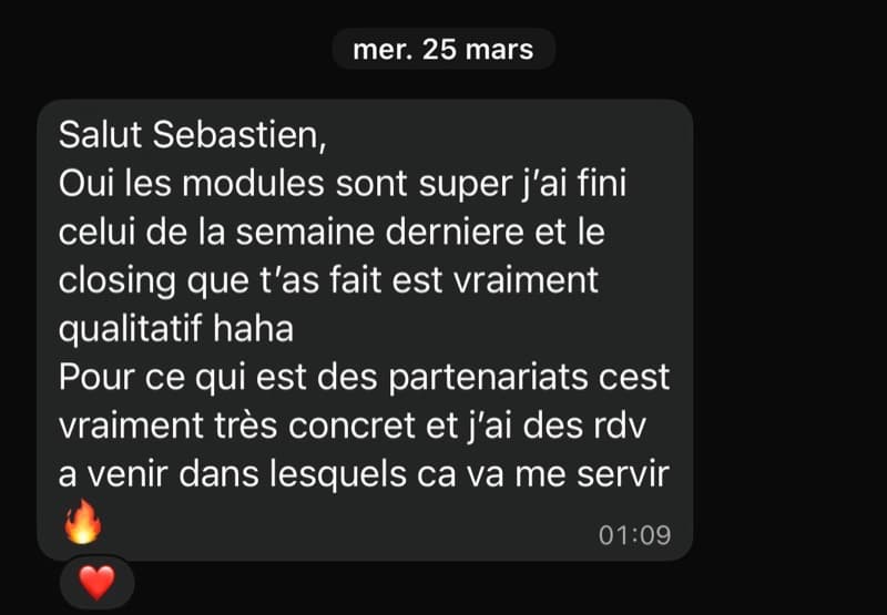 Message d'un élève de la première promo (6)