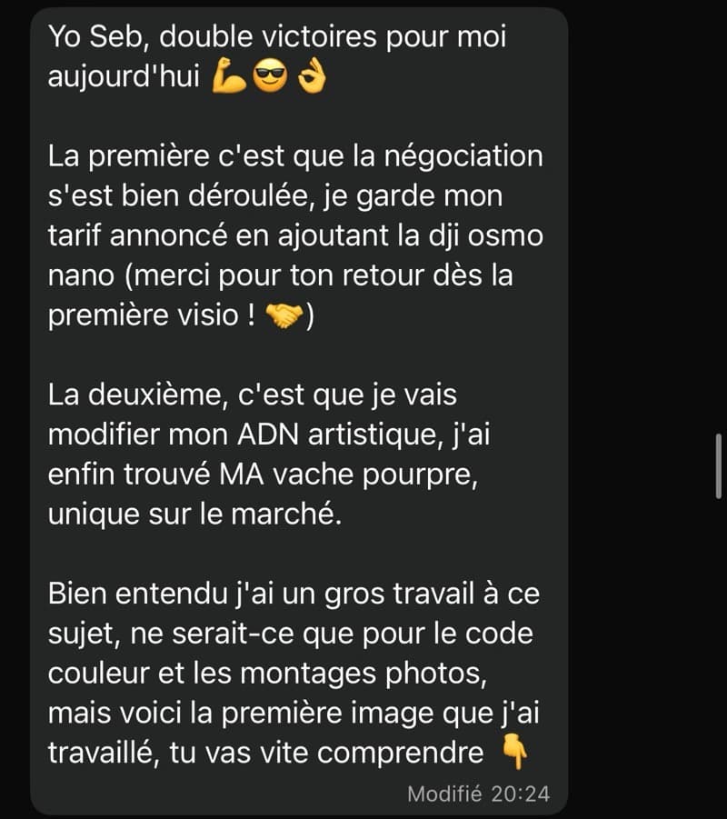 Message d'un élève de la première promo (11)